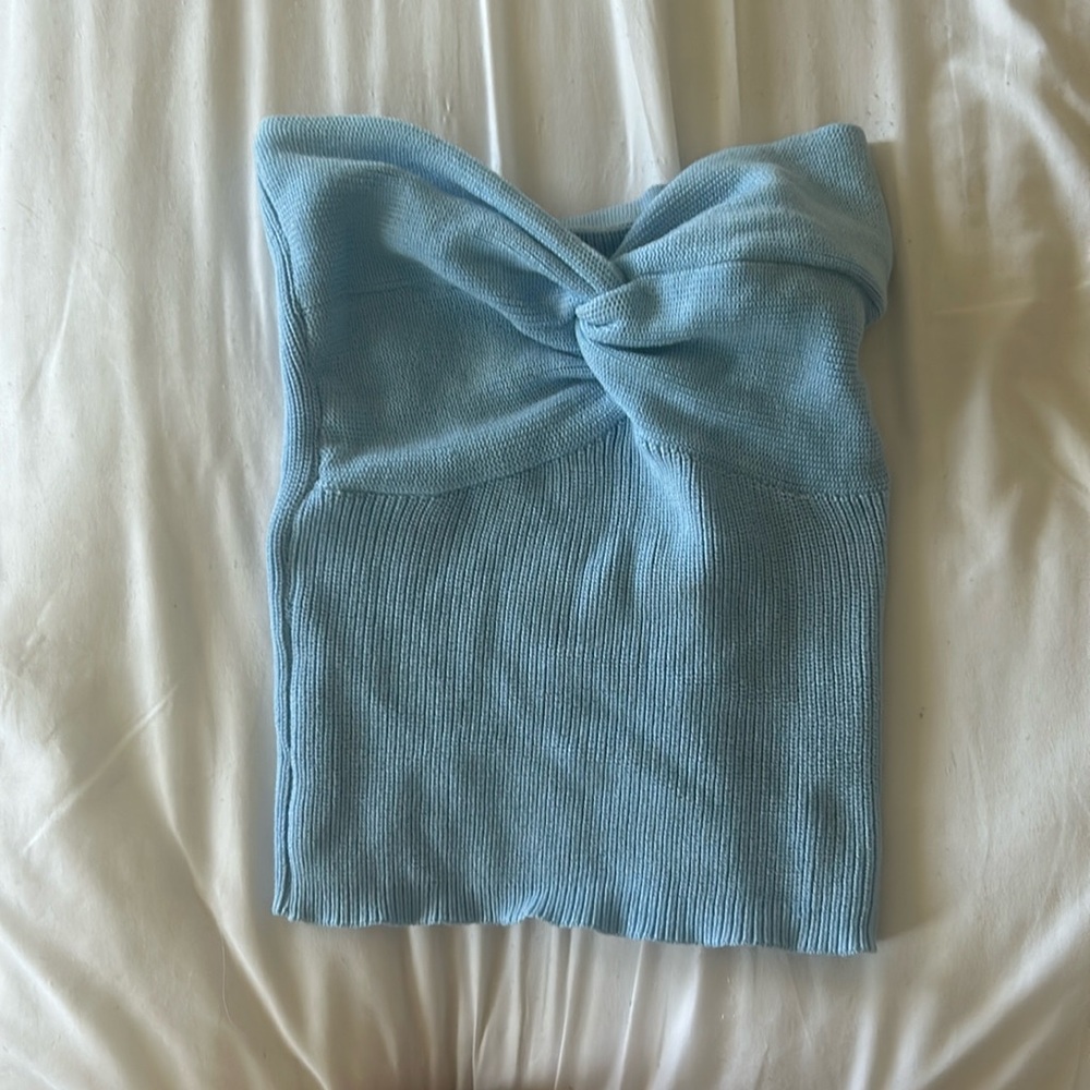 Light blue fun tube top!